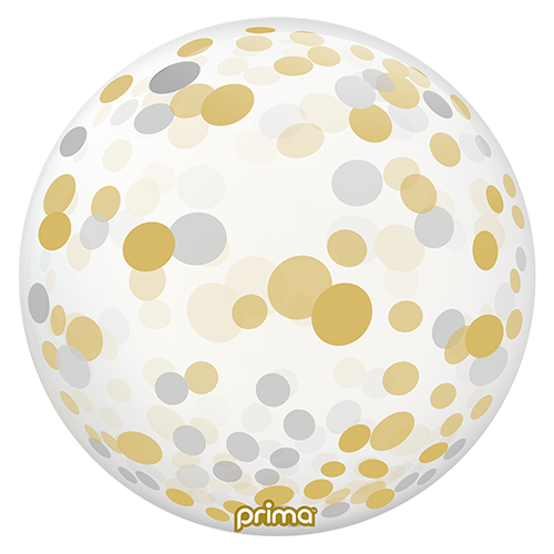 [PS-SGCF-22] 1 Sphère TM 20" Silver Gold Confetti - Prima