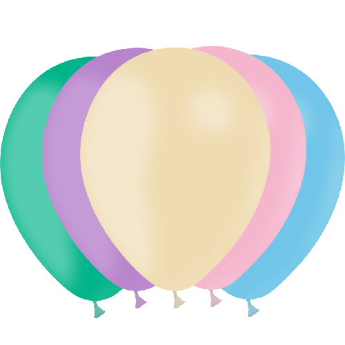 [HG95PPASTEL] 100 Latex 11" (28cm) Std Pastel Ast IV/C/LV/MT/R FDS