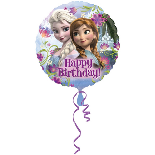 [2900901] Happy Birthday Reine Des Neiges  Alu Rond 17" Licence 