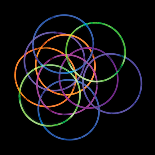 [9902333] 10 Colliers Plastique Lumineux Assortis 56cm - Amscan