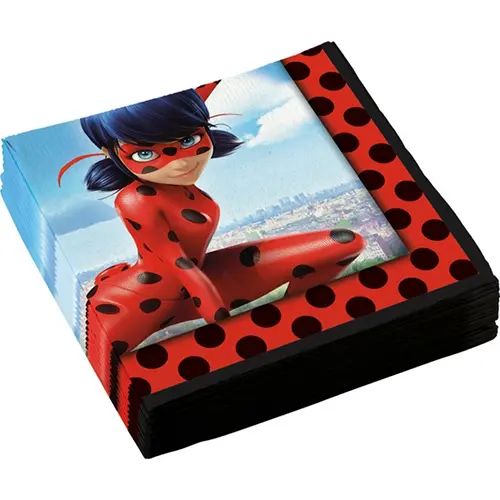 [9902875] Lot De 20 Serviettes 33X33Cm Miraculous 