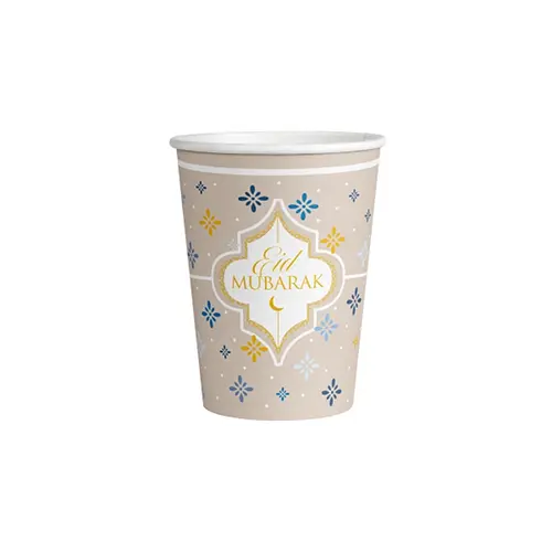 [9913389-FR] Lot De 8 Verres 250Ml Eid Ramadan - Amscan