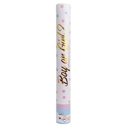 [9916487] Canon Confettis Papier Rond Gender Reveal Boy Bleu 40cm *1 