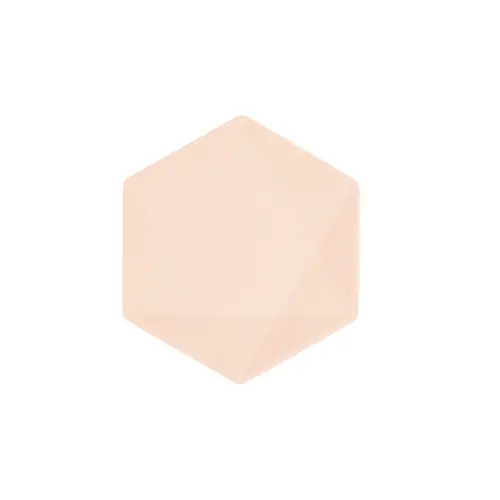 [9918244] Lot de 6 Assiettes Hexagonales Décor Abricot 15cm