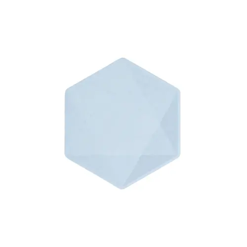 [9918248] Lot de 6 Assiettes Hexagonales Décor Bleu 15cm