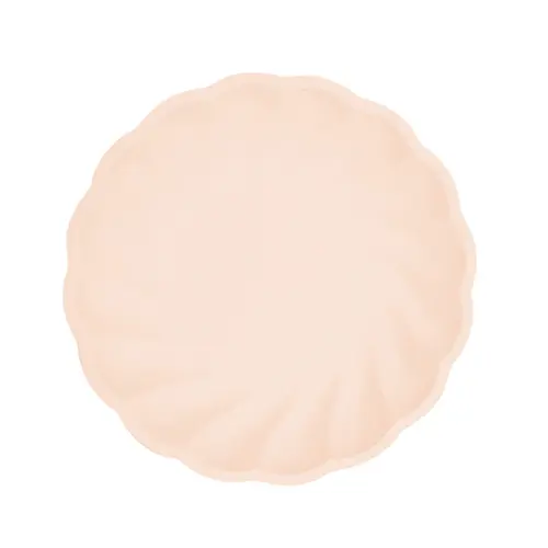 [9918250] Lot de 6 Assiettes Rondes Décor Abricot 22.9cm