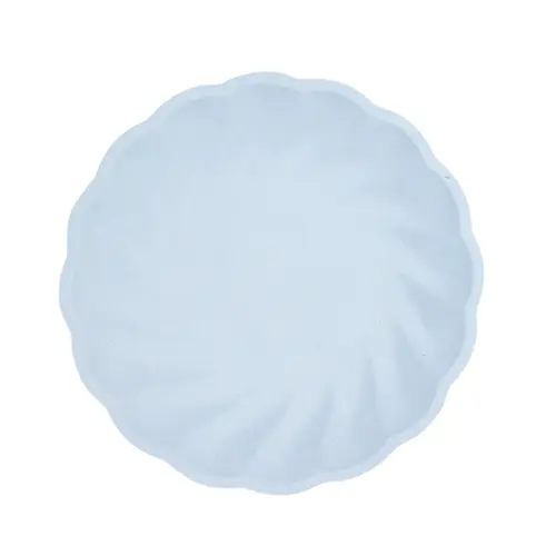 [9918254] Lot de 6 Assiettes Rondes Décor Bleu 22.9cm