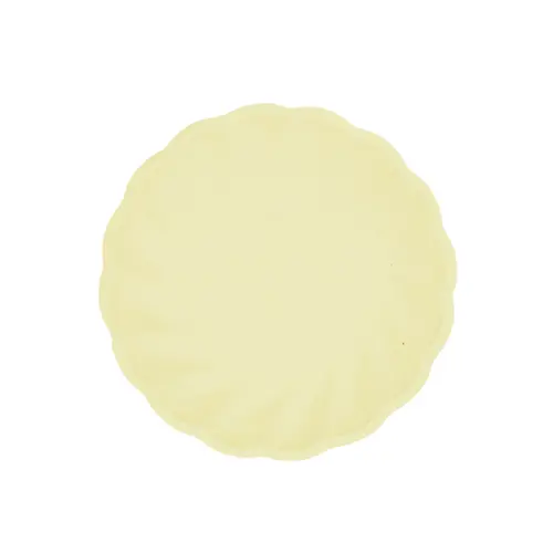 [9918257] Lot de 6 Assiettes Rondes Décor Jaune 18.8cm