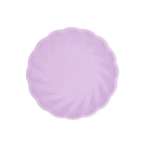 [9918259] Lot de 6 Assiettes Rondes Décor Violet 18.8cm