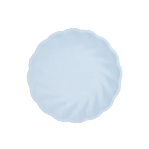 [9918260] Lot de 6 Assiettes Rondes Décor Bleu 18.8cm