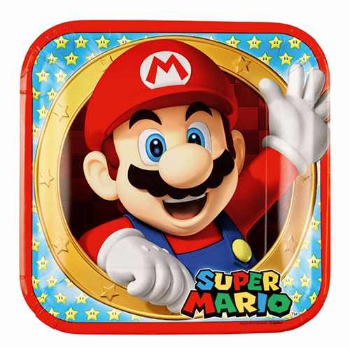[9901535-66-FR] Lot De 8 Assiettes 23Cm Super Mario - Amscan