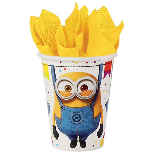 [9907315-66-FR] Lot De 8 Verres 250Ml Minion - Amscan