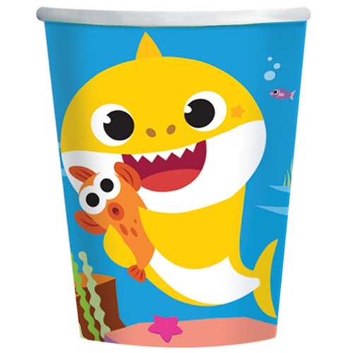 [9909041-66-FR] Lot De 8 Verres 250Ml Baby Shark - Amscan