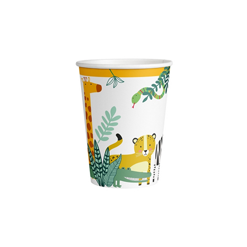 [9909350-66-FR] Lot De 8 Verres 250Ml Jungle - Amscan
