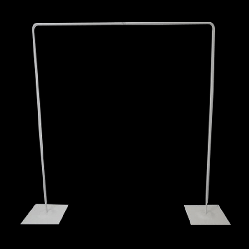 [B416A-2220W] Arche Carrée Blanc En Métal – Borosino