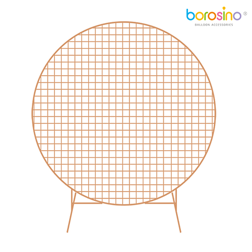 [B458A-1.0G] Arche Ronde Pleine Dorée En Métal 1M – Borosino