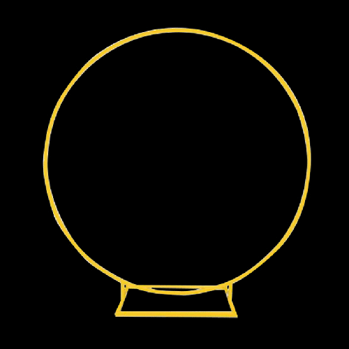 [B459B-1.5G] Arche Cerceau Dorée En Métal 1,5M – Borosino