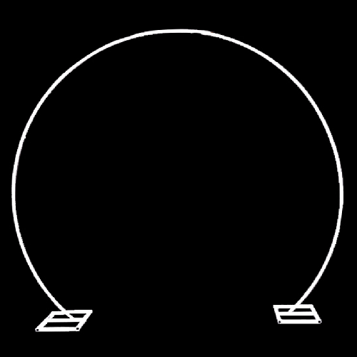 [B469-3228W] Cadre Créole En Métal Blanc – Borosino