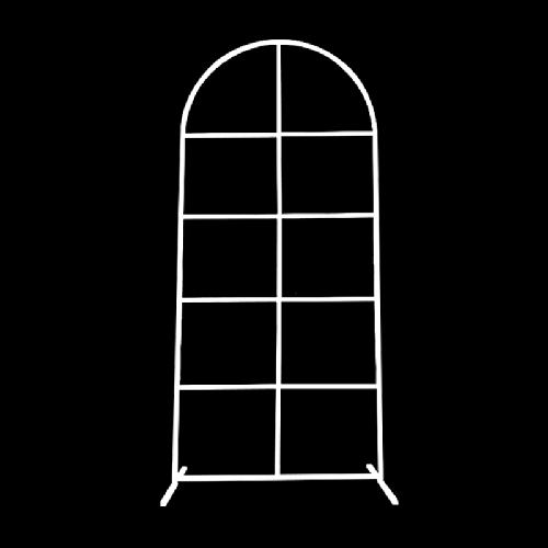 [B476-2010W] Arche En Métal Blanc 2Mx1M – Borosino - FDS