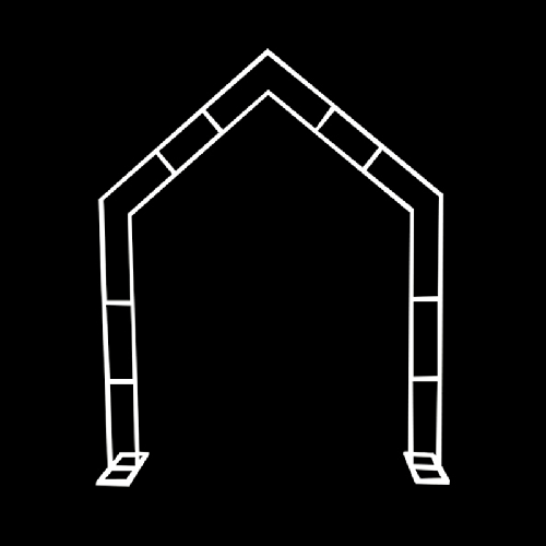 [B477-2025W] Porte Arche En Métal Blanc – Borosino