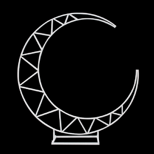 [B480-1918W] Arche Lune En Métal Blanc – Borosino - FDS