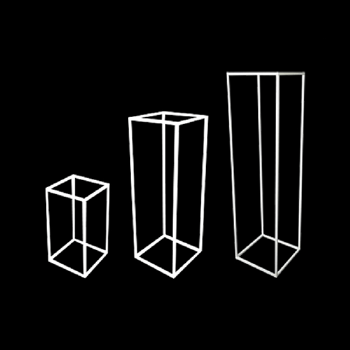 [B485W3] Lot De 3 Cadres Rectangulaires Blanc – Borosino - FDS