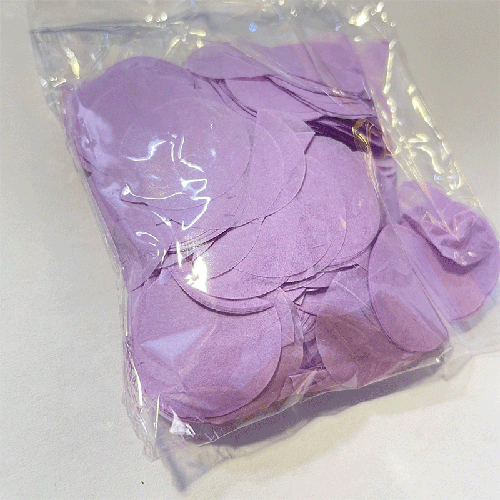 [B525BL] Confetti Papier 2.5Cm Lavande Sachet 14G - Borosino - FDS