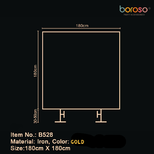 [B528] Structure Carré Gold 180Cm – Borosino - FDS