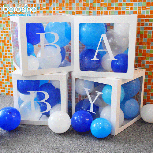 [B735B] Cubes Boîtes Bébé Blanc - Borosino