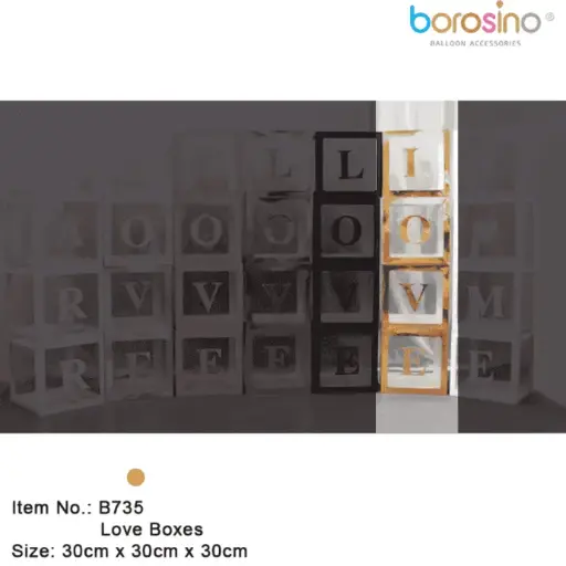 [B735L-G] Cubes Love Dorée - Borosino