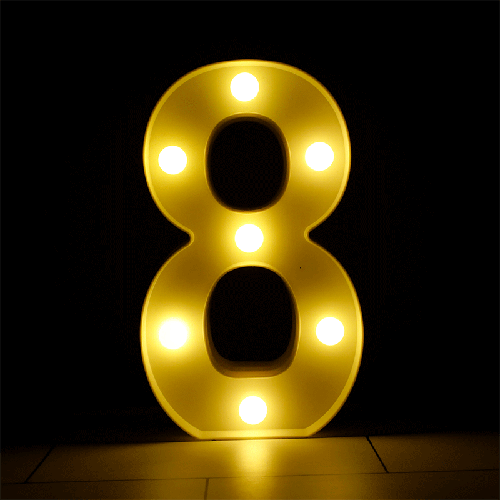 [B909-8] Chiffre 8 Lumineux Led – Borosino