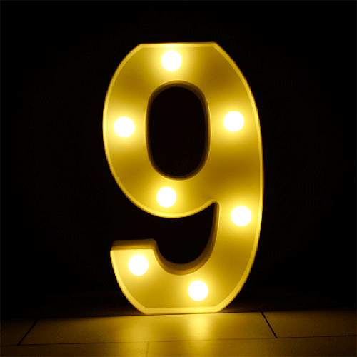 [B909-9] Chiffre 9 Lumineux Led – Borosino