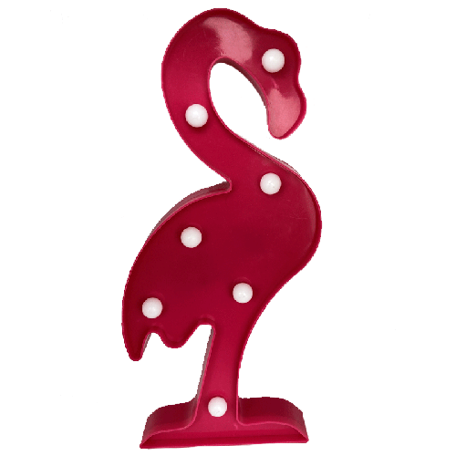 [B917] Flamant Rose Led Mini (Environ 25cm) – Borosino