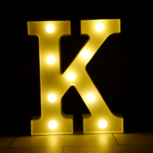 [B926-K] Lettre K Lumineuse Led – Borosino