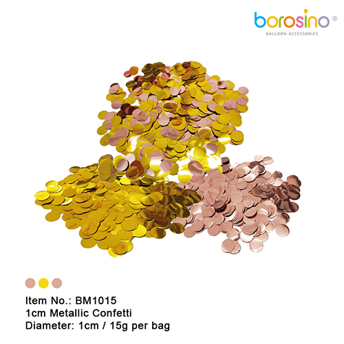 [BM1015RG] Confettis De 1Cm Sachet De 15G Rose Gold - Borosino - FDS