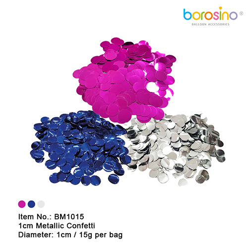 [BM1015S] Confetti Métallique De 1cm Sachet De 15G Argent – Borosino