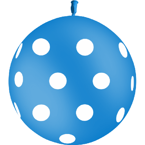 [T3-81P34-FR] 1 Bal 3' HG3 Pois Bleu Roi – Balloonia