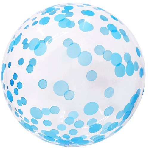 [BBQ006-2] Confetti Bubble 18" Bleu