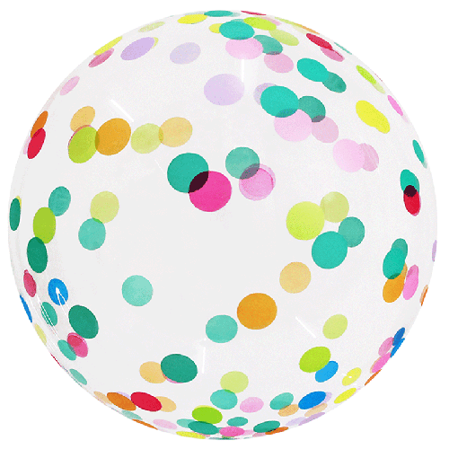 [BBQ006-3] Confetti Bubble 18" Multi