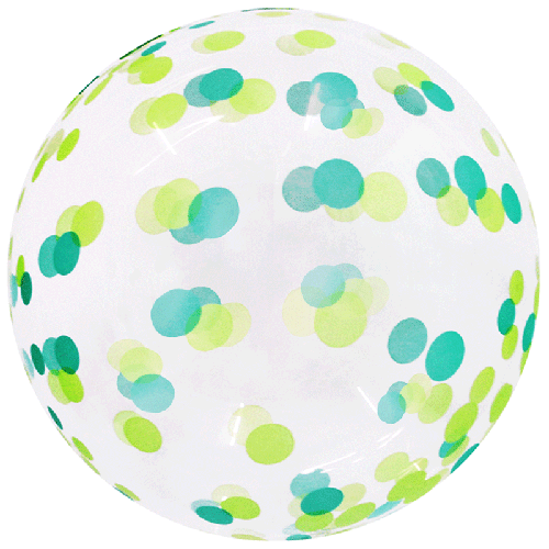 [BBQ006-5] Confetti Bubble 18" Vert