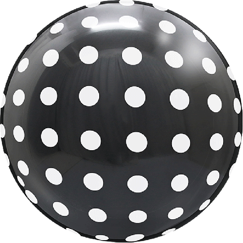 [BBQ007-1] Dots Bubble 18" Noir