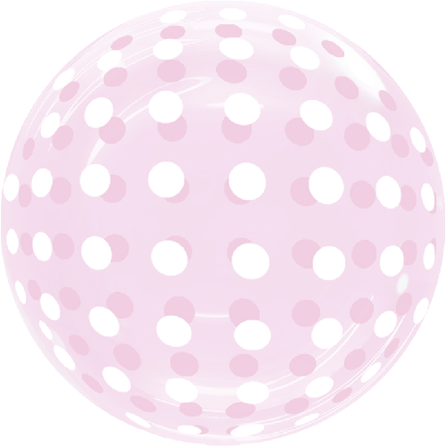 [BBQ007-10] Dots Bubble 18" Rose