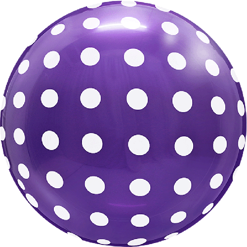 [BBQ007-2] Dots Bubble 18" Violet Opaque
