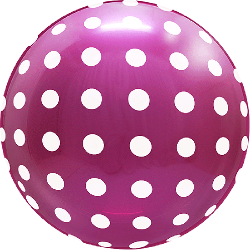 [BBQ007-3] Dots Bubble 18" Magenta