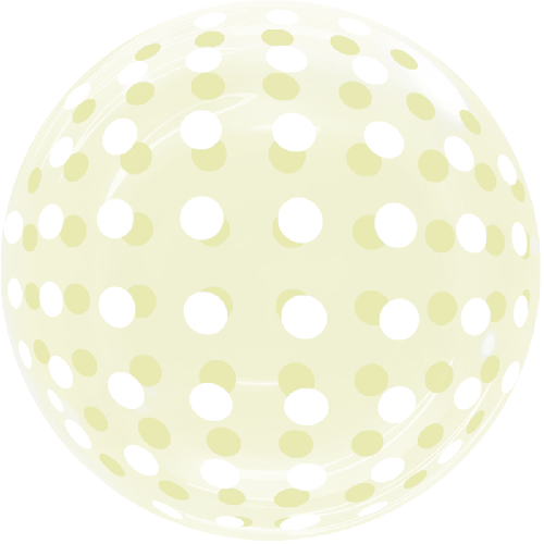 [BBQ007-6] Dots Bubble 18" Jaune