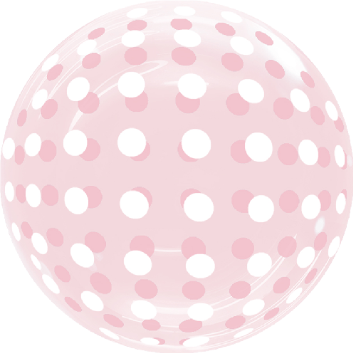 [BBQ007-7] Dots Bubble 18" Rouge