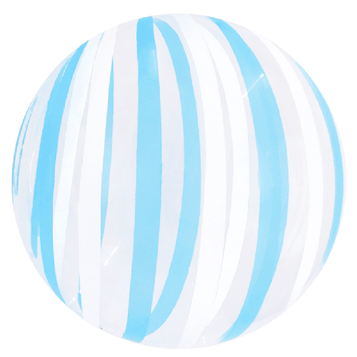 [BBQ008-1] Stripe Bubble 18" Bleu Blanc