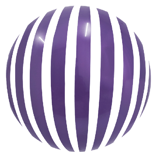 [BBQ008-13] Stripe Bubble 18" Violet - FDS