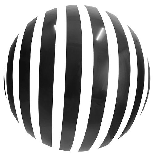 [BBQ008-15] Stripe Bubble 18" Noir