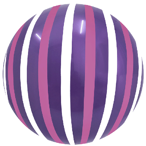 [BBQ008-16] Stripe Bubble 18" Violet Rose
